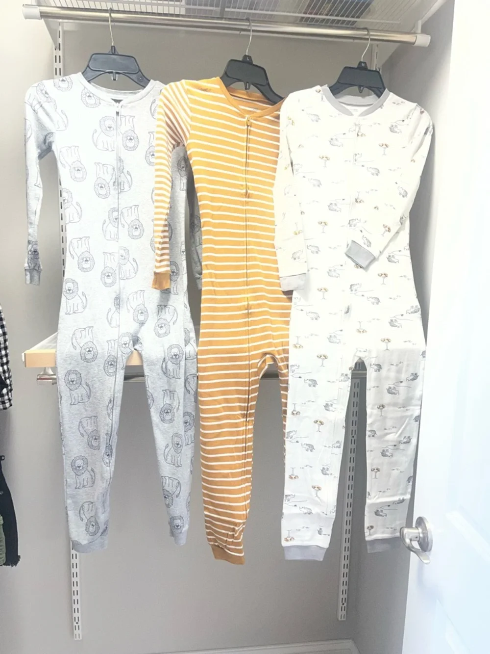3-Pack Kids Simple Joys by Carter’s—Front Pajama Set - Gray, White, Brown